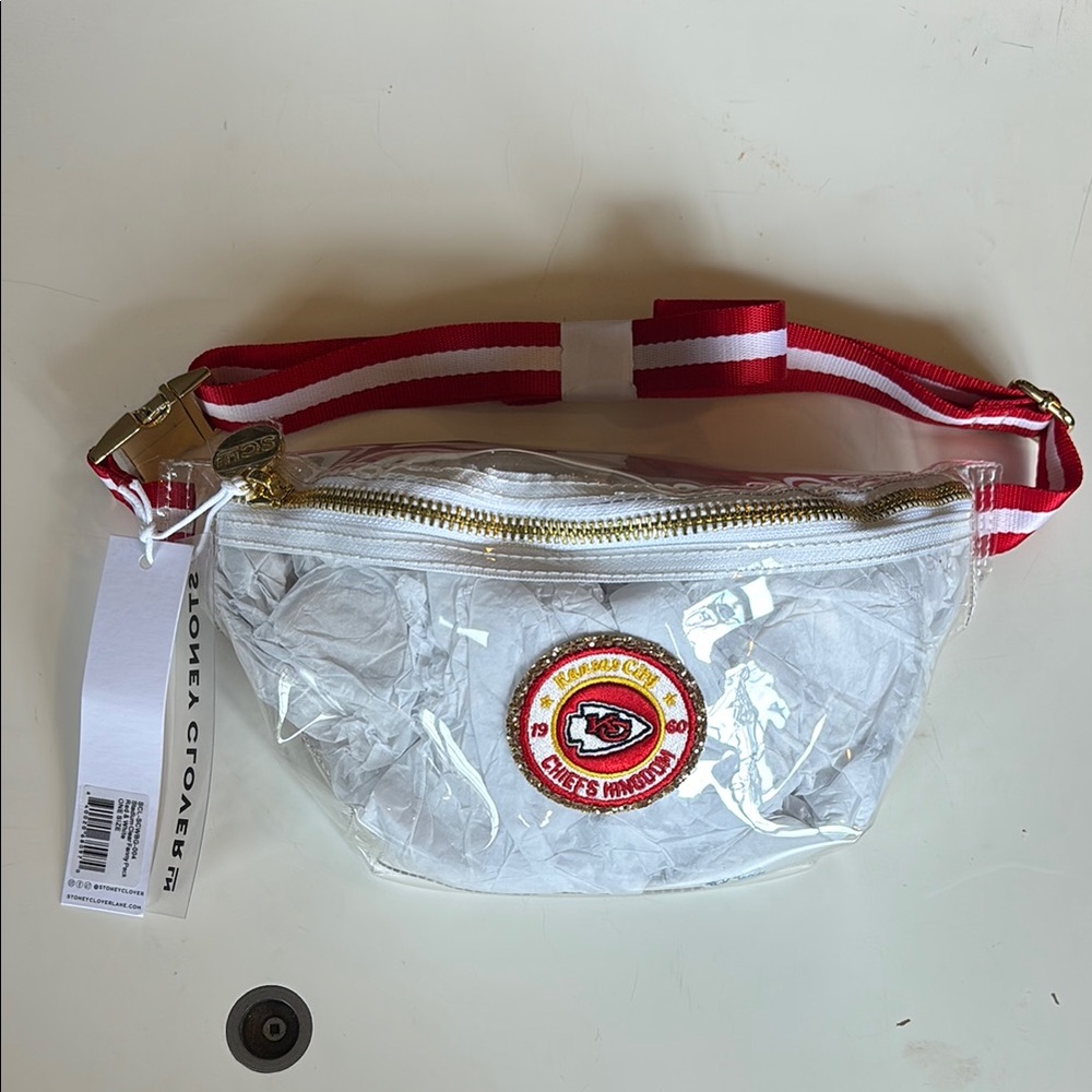 Stoney Clover Lane Kansas City Chiefs Belt Bag - Red and White NWT